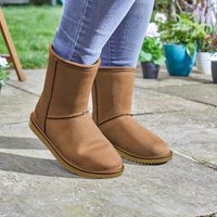Comfi Snugz Ankle Boots Faux Fur Lining & Anti Slip Tread Light