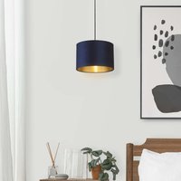 Velvet Drum Shade Gold Inner D30Cm Lamp Shade