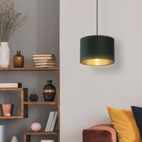 Velvet Drum Shade Gold Inner D30Cm Lamp Shade