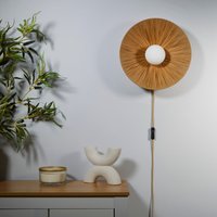 Raffia Opal Wall Light Table Lamp