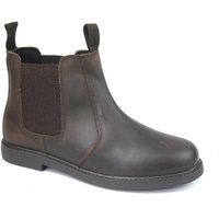 Frank James Boy's Leather Chelsea Ankle Boots in Chocolate | Size: Infant 12