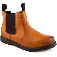 Frank James Men's Leather Chelsea Ankle Boots in Tan | Size: 3