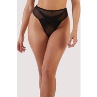 Playful Promises Women's Eddie Crossover Wrap High Waist Knicker in Black | Size: 26