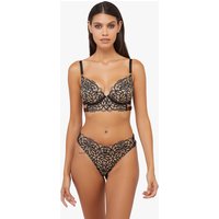 Wolf & Whistle Women's Aisha Black Optical Embroidered Ring Bra | Size: 32DD