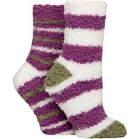 SOCKSHOP Women's 2 Pair Fluffy & Cosy Leisure Socks | Size: 4-8