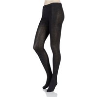 SOCKSHOP Women's 1 Pair Plain Bamboo Tights with Smooth Toe Seams in Charcoal | Size: Medium/Large