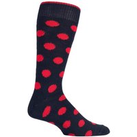 SOCKSHOP of London Men's 1 Pair Spotty Cotton Socks in Dark Navy | Size: 7-11