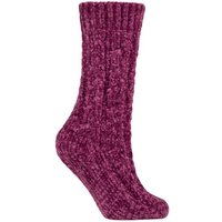 ELLE Women's 1 Pair Chenille Cable Slouch Socks in Purple | Size: 4-8