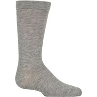 SOCKSHOP 1 Pair Plain Bamboo Socks with Comfort Cuff & Smooth Toe Seams in Light Grey | Size: 12.5-3