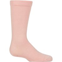 SOCKSHOP 1 Pair Plain Bamboo Socks with Comfort Cuff & Smooth Toe Seams in Pale Pink | Size: 9-12