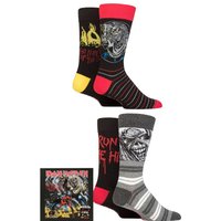 SOCKSHOP Men's Iron Maiden 4 Pair Exclusive to The Number of the Beast Gift Boxed Cotton Socks | Size: 6-11