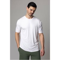 SOCKSHOP Lazy Panda Men's 1 Pack Bamboo Loungewear Selection T-Shirt in White | Size: XL