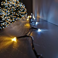 200 LED 16m Premier SupaBrights Indoor Outdoor Christmas Multi Function Mains Operated String Lights Timer Warm & Cool