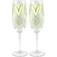 Xpressions4U Set of 2 Wedding Day Flute Glasses in Clear | Size: 2 Pack