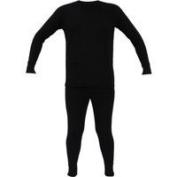 Britwear Kids Thermal Underwear Set Long John Bottom & Long Sleeve Top in Black | Size: 3-5 Years