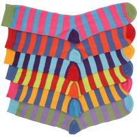 Britwear Set of 6 Men's Bright Summer Colour Stripe Socks | Size: 6-11