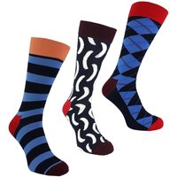 Happy Socks Men's 3 Pairs Cozy Argyle Socks in Burgundy | Size: 6-11