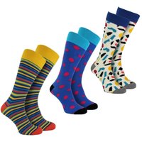 Happy Socks Men's Pack of 3 Dress Socks for a Classic Look in Blue | Size: 6-11