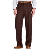 Chums Men's Smart Casual Formal Trousers With Hidden Elasticated Waist in Brown | Size: 36L