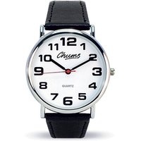 Classic Watch Leather Strap Easy Read Big Numbers