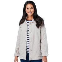 Chums Women's Blouson Style Lightweight Jacket Coat With Piping in Beige | Size: 14