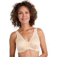 Eden House Women's Front Opening Bra Non Wired Magic Support in Beige | Size: 10