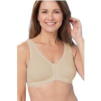 Eden House Women's Front Opening Bra Non Wired Magic Support in Beige | Size: 12