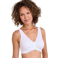 Eden House Women's Magic Front Fastening Bra Cotton in White | Size: 24