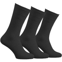 Chums Men's Pack Of 3 Wide Fit Top Sock in Black | Size: 11-13