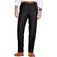 Chums Men's Comfort Fit Formal Elasticated Trousers with Stretch Waist in Black | Size: 42S