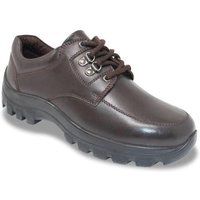 Chums Men's Leather Lace Wide Fitting Walking Shoe in Brown | Size: 9