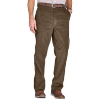Chums Men's Cotton Corduroy Trousers with Hidden Extra Waistband in Olive | Size: 44S