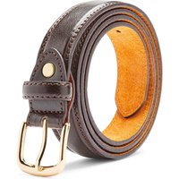 Leather Belt x2 Brown 1" inch