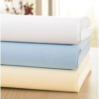 Chums Soft Cotton Jersey Non Iron Fitted Sheets in Blue | Size: Small Double
