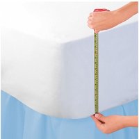 Chums Extra Deep Fitted Cotton Jersey Sheet 15" in White | Size: Single