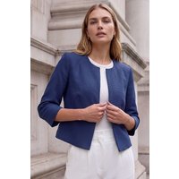 Cropped Bolero Tailored Jaquard Jacket Wedding Shrug Fitted Blazer