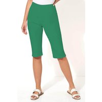 Roman Women's Elastic Waist Knee Length Stretch Shorts in Emerald | Size: 10