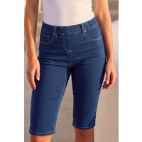 Roman Women's Stretch Knee Length Pedal Pusher in Indigo | Size: 18