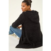 Fluffy Hooded Cardigan