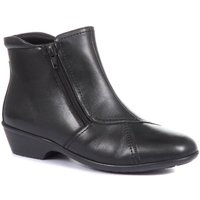 Pavers Women's Wide-Fit Leather Ankle Boots in Black | Size: 8