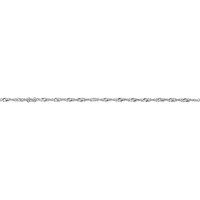Jewelco London Women's Silver Singapore Pendant Chain Necklace 1.9mm 18 inch