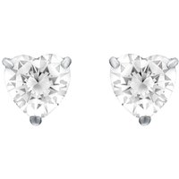 Heart CZ Love Heart Solitaire Stud Earrings 6mm 1.50cts