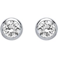 CZ Bubble Solitaire Stud Earrings 6mm 1.70cts