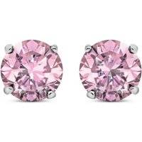 Silver CZ 4 Claw Solitaire Stud Earrings 4mm 0.50cts