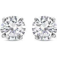 CZ 4 Claw Solitaire Stud Earrings 5mm 1.00ct