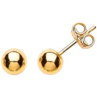 Gilded Silver Ball Stud Earrings 6mm