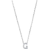 Jewelco London Women's Silver Letter G Initial Pendant Necklace 18 inch