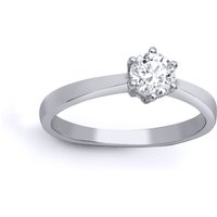 18ct White Gold 0.25ct Diamond Solitaire Engagement Ring 5mm O