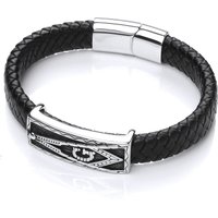 Steel Masonic G Symbol Cuff Bracelet 13mm 8" 21cm
