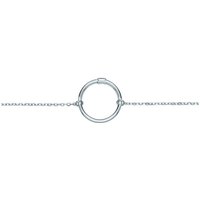 Jewelco London Women's Silver Carrier Hoop Charm Bracelet